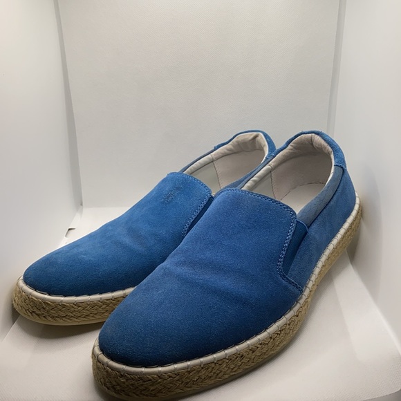 Calvin Klein Piper Men’s Slip On Loafers Sky Blue Suede Size 11.5 - Picture 9 of 12